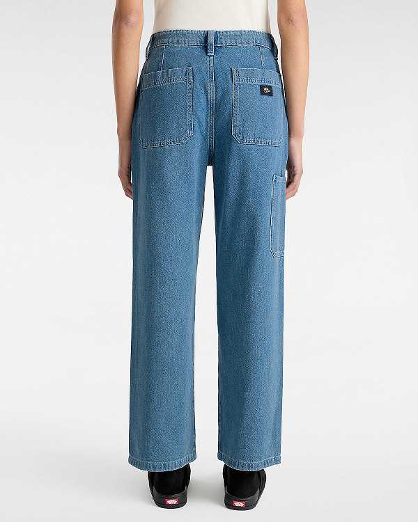 Blue Women Vans Union Relaxed Denim Carpenter Pants Australia | VN1796840