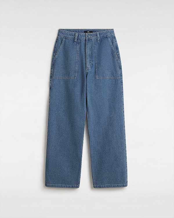 Blue Women Vans Union Relaxed Denim Carpenter Pants Australia | VN1796840