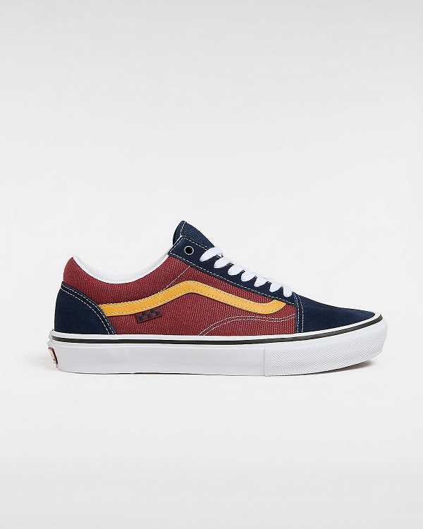 Blue / Burgundy Men Vans Old Skool Skate Shoes Australia | VN0743568