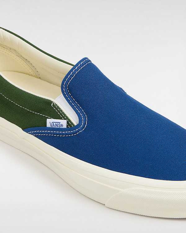 Blue / Green Men Vans Premium 98 Slip On Shoes Australia | VN2983147