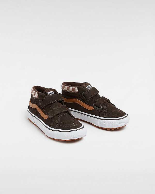 Brown Kids' Vans MTE Sk8-Mid Reissue Hook and Loop (4-8 years) Sneakers Australia | VN4391602