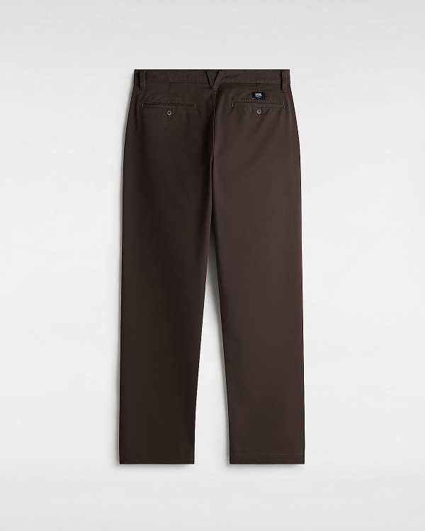 Brown Men Vans Authentic Chino Relaxed Pants Australia | VN4350986