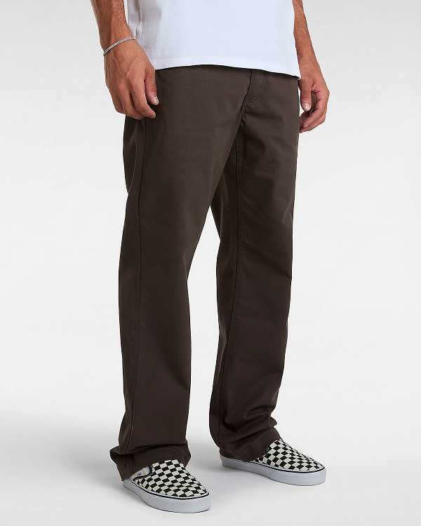 Brown Men Vans Authentic Chino Relaxed Pants Australia | VN4350986