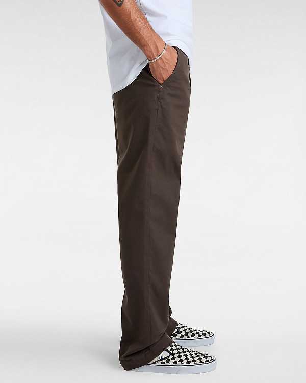 Brown Men Vans Authentic Chino Relaxed Pants Australia | VN4350986