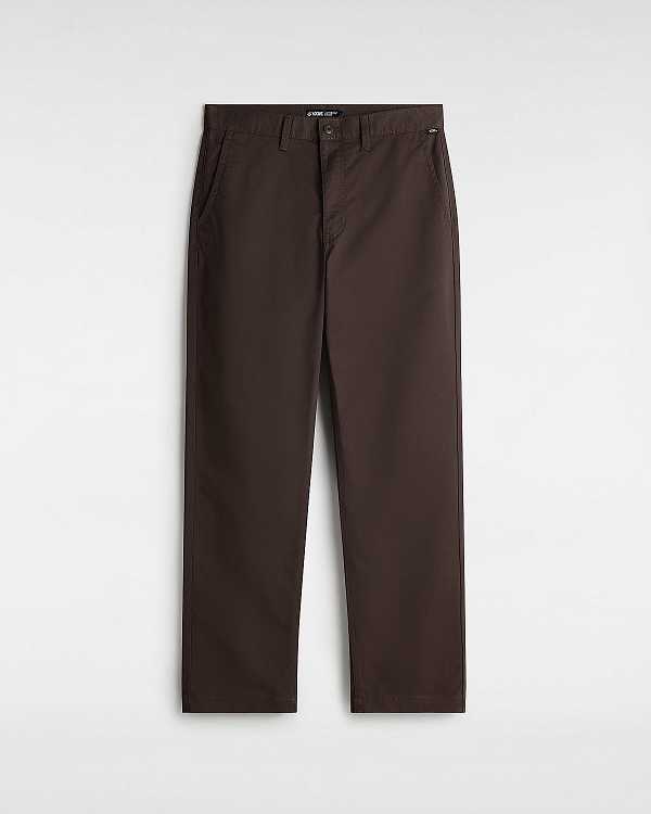 Brown Men Vans Authentic Chino Relaxed Pants Australia | VN4350986