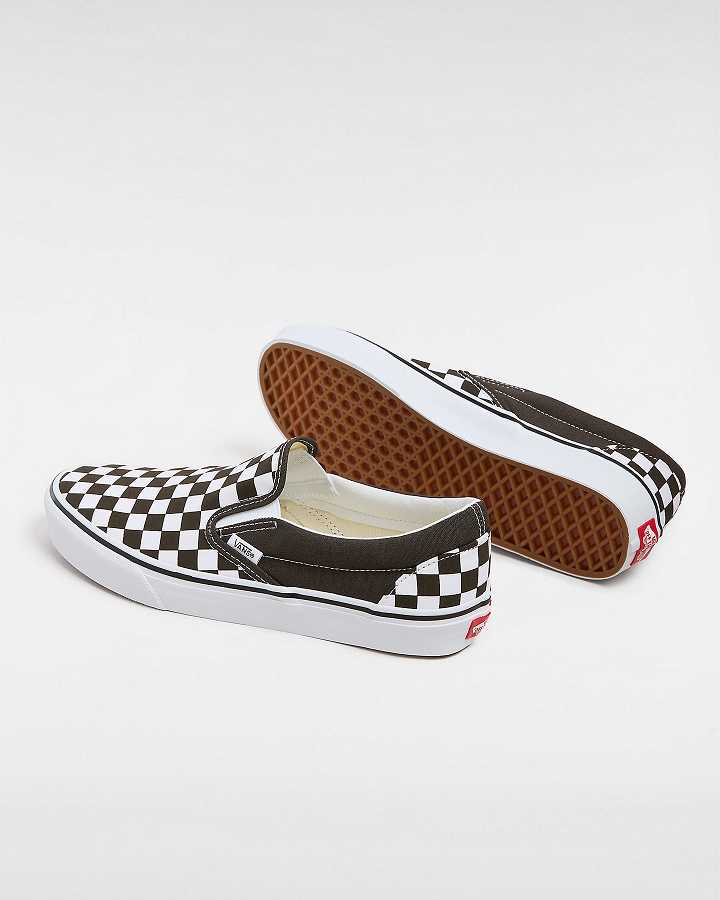 Brown Men Vans Classic Checkerboard Slip On Shoes Australia | VN2895760