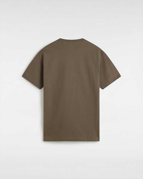 Brown Men Vans Classic T Shirts Australia | VN7932156