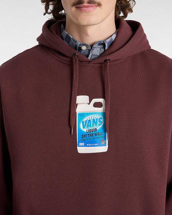 Brown Men Vans Extra Strength Loose Hoodie Australia | VN2089573