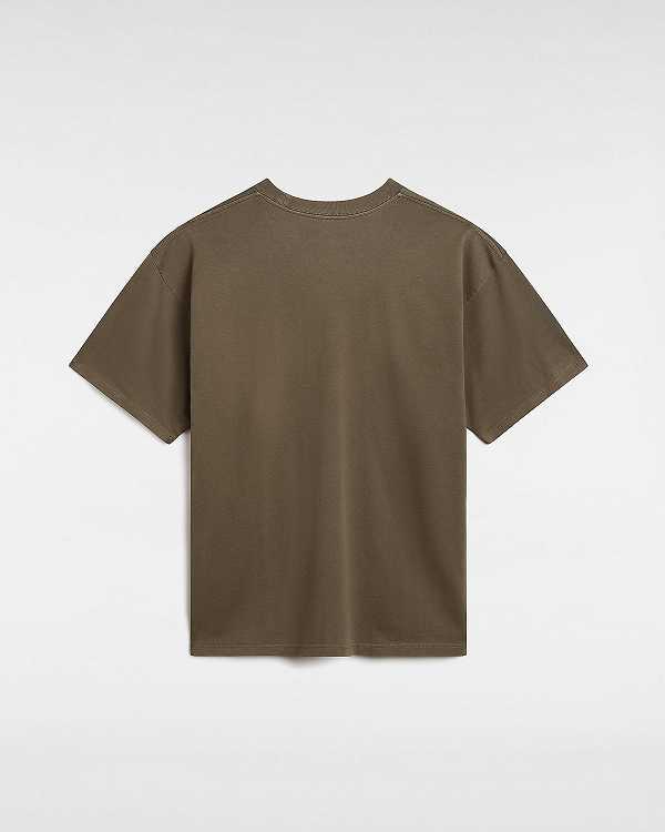 Brown Men Vans Hyper Patch Pocket T Shirts Australia | VN8596042