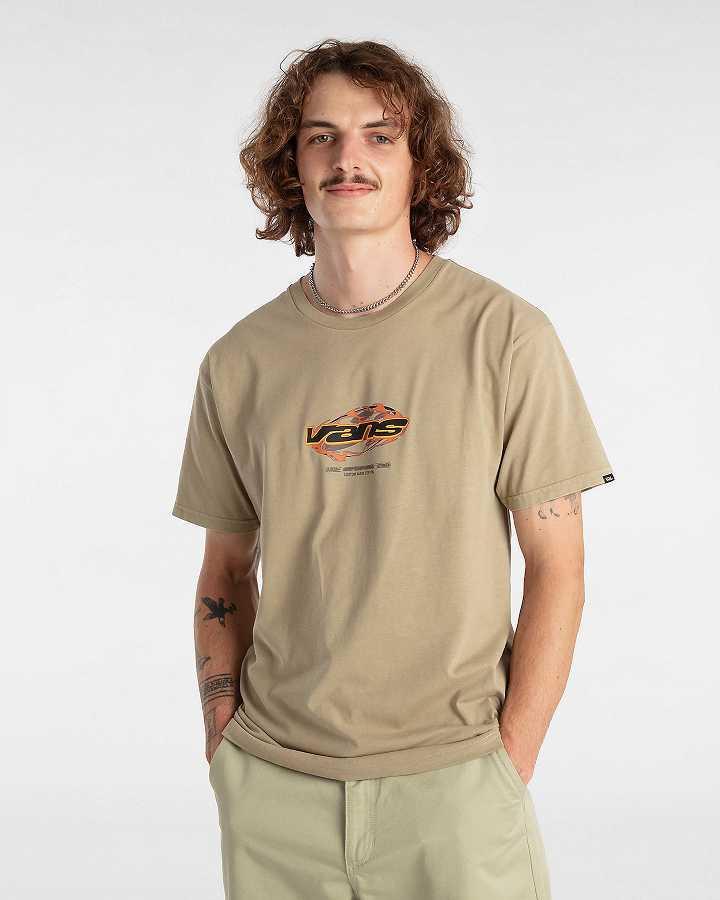 Brown Men Vans Ignitions T Shirts Australia | VN8126435