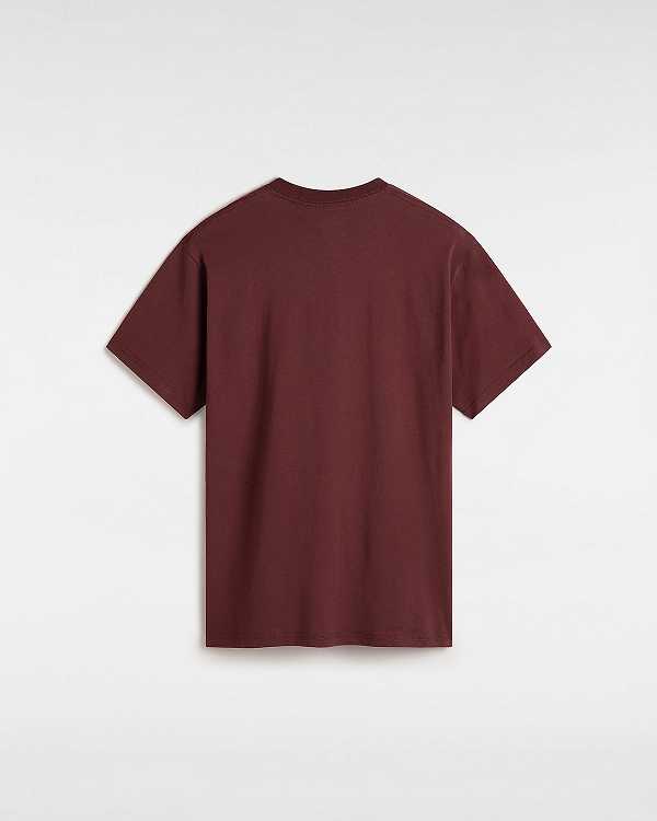 Brown Men Vans Left Chest Logo T Shirts Australia | VN4238751