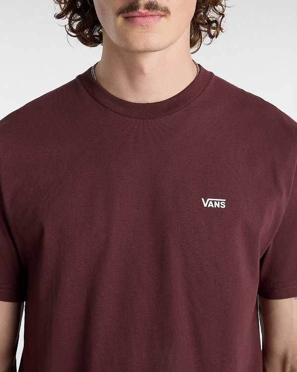 Brown Men Vans Left Chest Logo T Shirts Australia | VN4238751