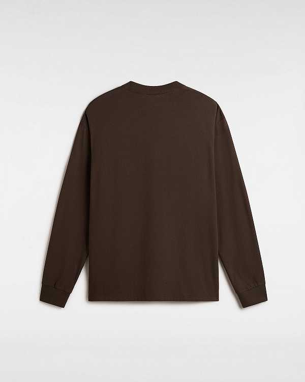 Brown Men Vans Original Standards Long Sleeve T Shirts Australia | VN1074952