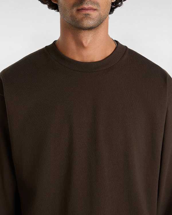 Brown Men Vans Original Standards Long Sleeve T Shirts Australia | VN1074952