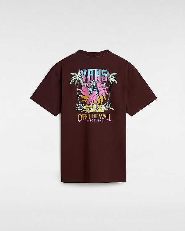 Brown Men Vans Palm Cheers Classic T Shirts Australia | VN1956304