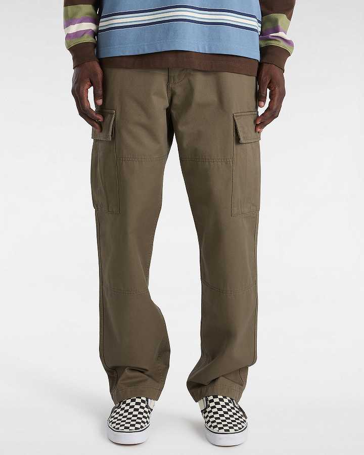 Brown Men Vans Service Cargo Loose Tapered Pants Australia | VN4395216