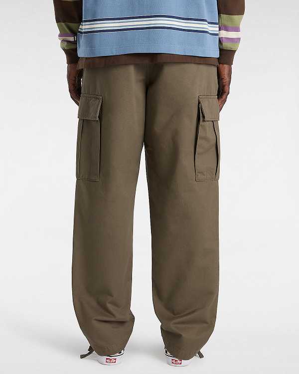 Brown Men Vans Service Cargo Loose Tapered Pants Australia | VN4395216