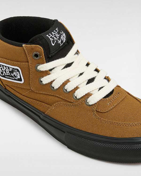 Brown Men Vans Skate Half Cab Duck Canvas Shoes Australia | VN9061872