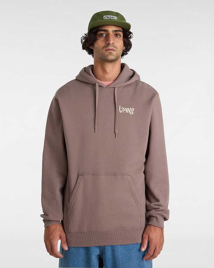 Brown Men Vans V Hand Loose Hoodie Australia | VN7245038