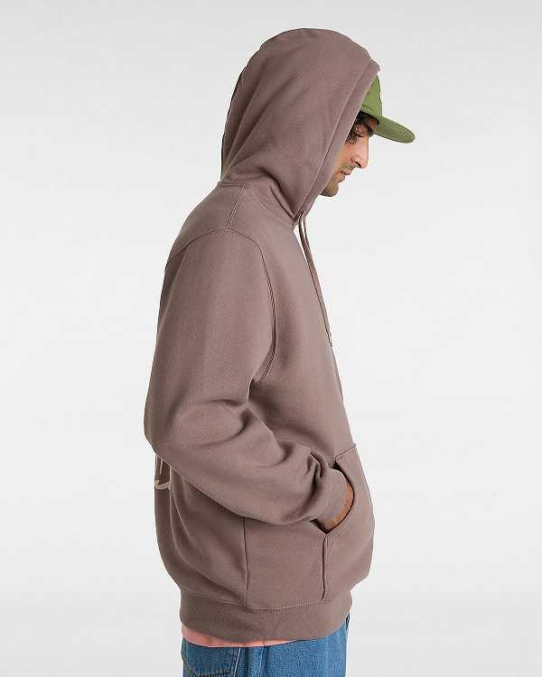 Brown Men Vans V Hand Loose Hoodie Australia | VN7245038