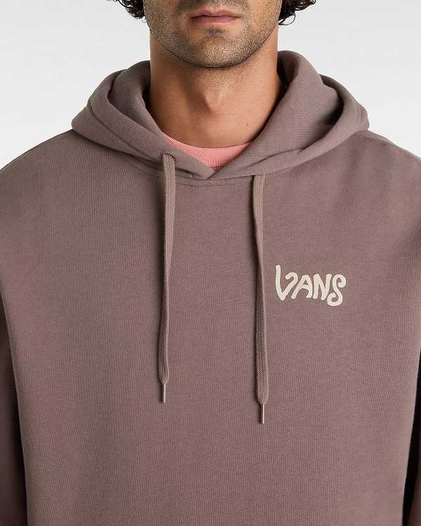 Brown Men Vans V Hand Loose Hoodie Australia | VN7245038