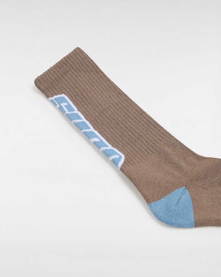 Brown Unisex Vans Faster Crew (1 pair) Socks Australia | VN5731968