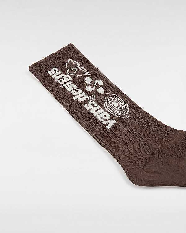 Brown Unisex Vans Pursuit Crew (1 Pair) Socks Australia | VN6813472