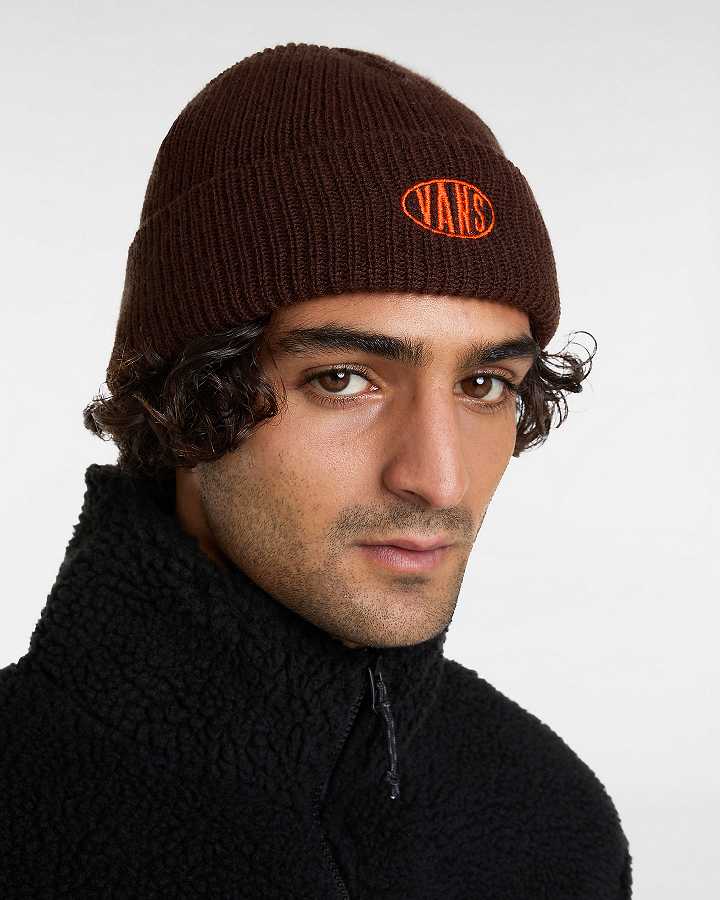 Brown Unisex Vans Spray On Cuff Beanie Australia | VN2830957