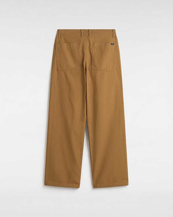 Brown Women Vans Arroyo Wide Leg Cargo Pants Australia | VN2897130