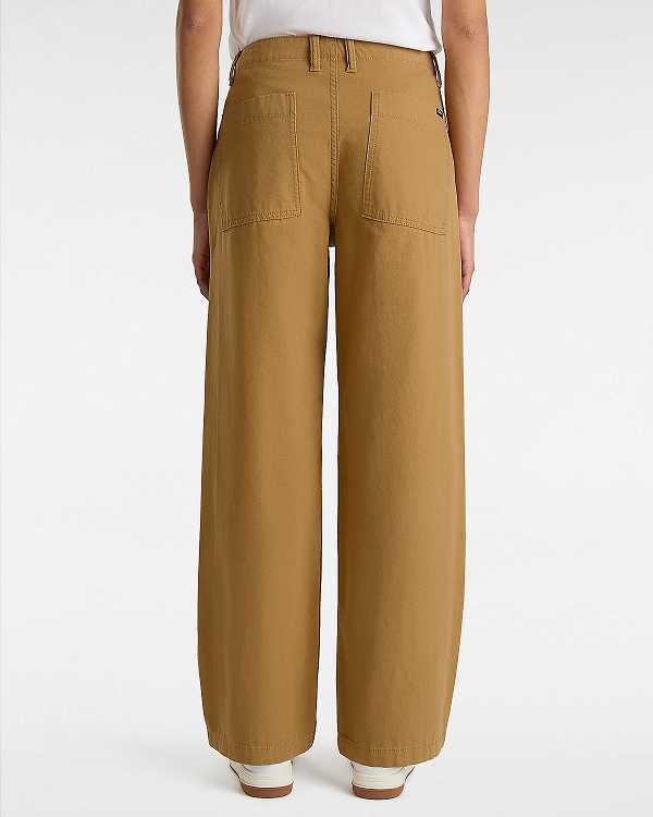 Brown Women Vans Arroyo Wide Leg Cargo Pants Australia | VN2897130