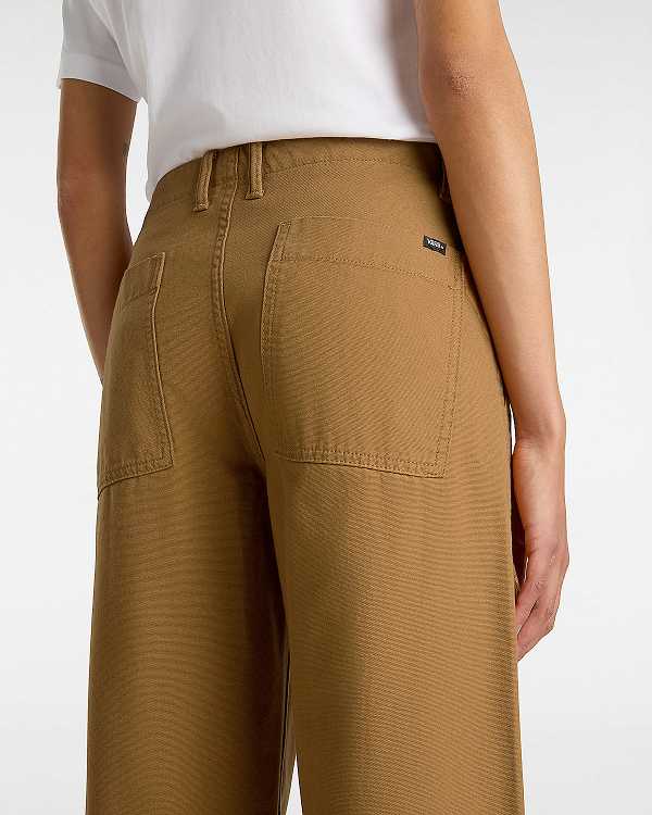 Brown Women Vans Arroyo Wide Leg Cargo Pants Australia | VN2897130