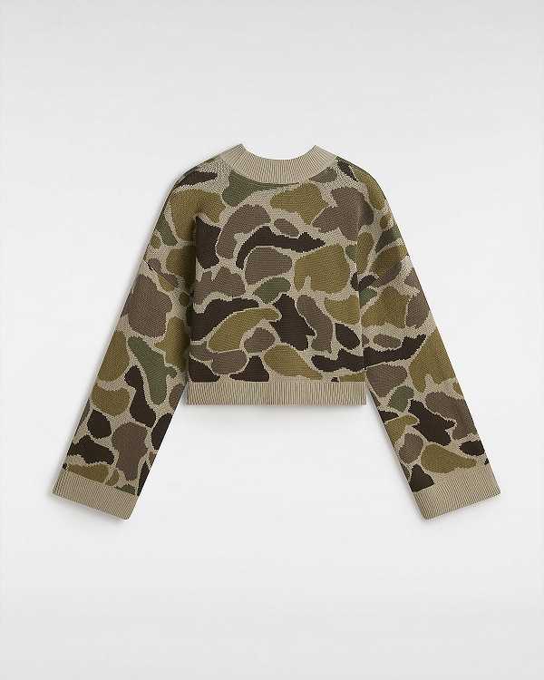 Brown Women Vans Cammile Camo Sweater Australia | VN4610359