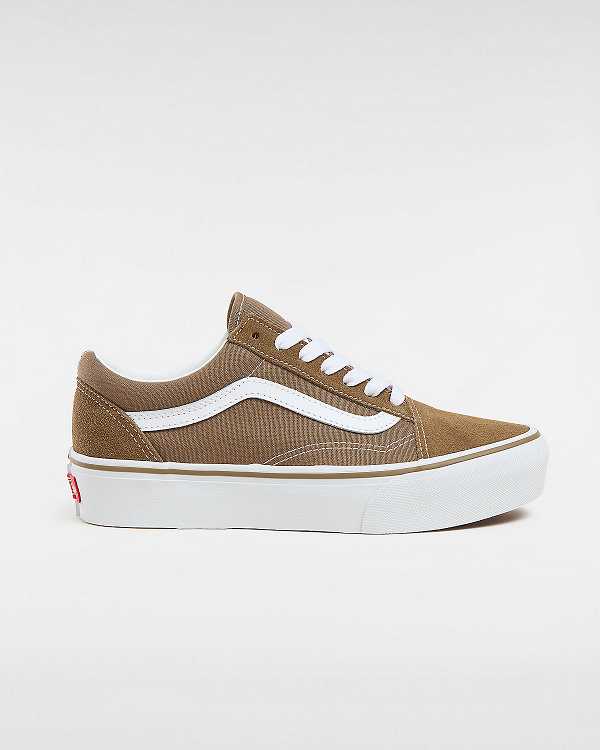 Brown Women Vans Old Skool Platform Shoes Australia | VN7583642