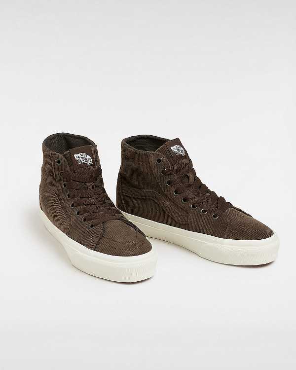 Brown Women Vans Sk8-Hi Tapered Sneakers Australia | VN2645701