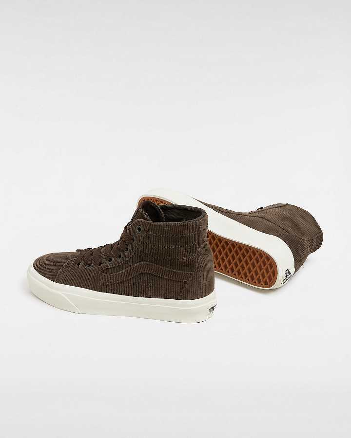 Brown Women Vans Sk8-Hi Tapered Sneakers Australia | VN2645701