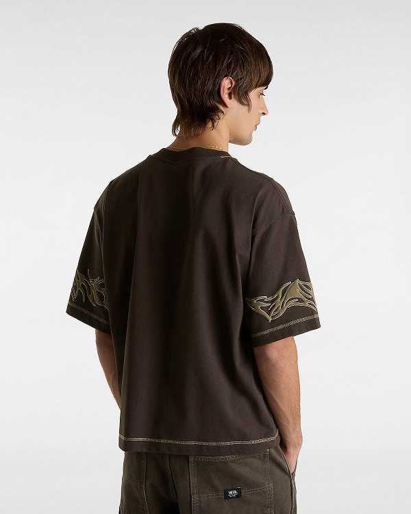 Brown Women Vans Skate Mike Gigliotti Tribal T Shirts Australia | VN5169238