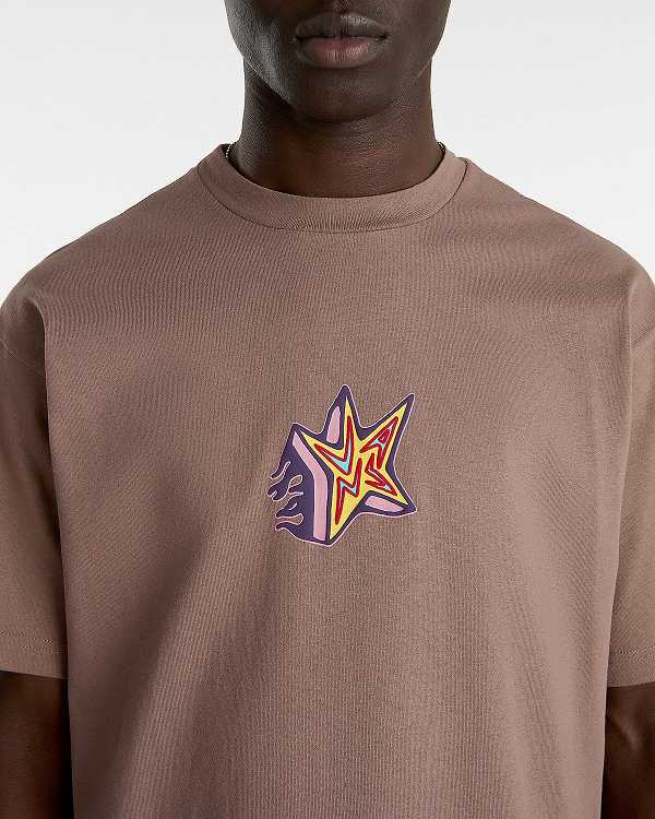 Brown Women Vans Skate Star T Shirts Australia | VN8539140