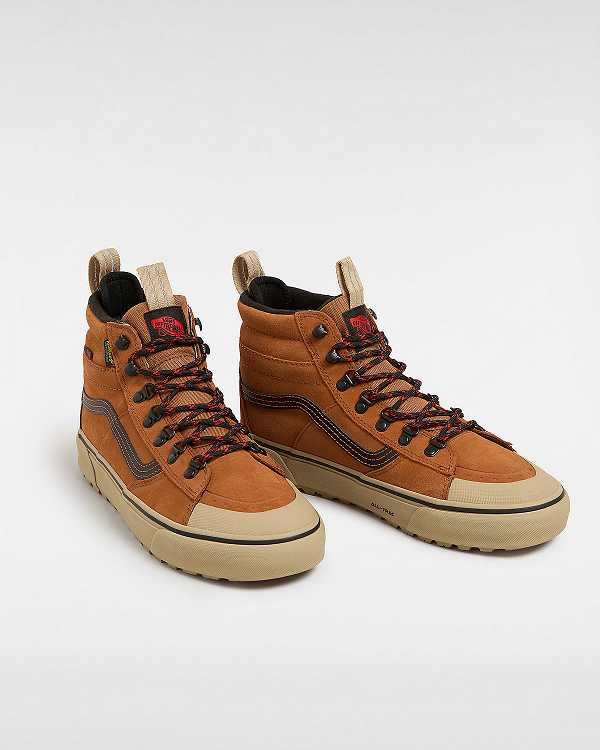 Brown / Orange Men Vans MTE Sk8-Hi DR Waterproof Shoes Australia | VN5289360