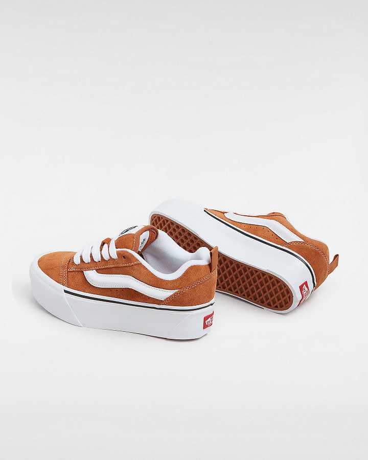 Brown / Orange Women Vans Knu Stack Sneakers Australia | VN0627395