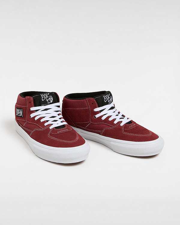 Burgundy Men Vans Half Cab Skate Shoes Australia | VN7280549