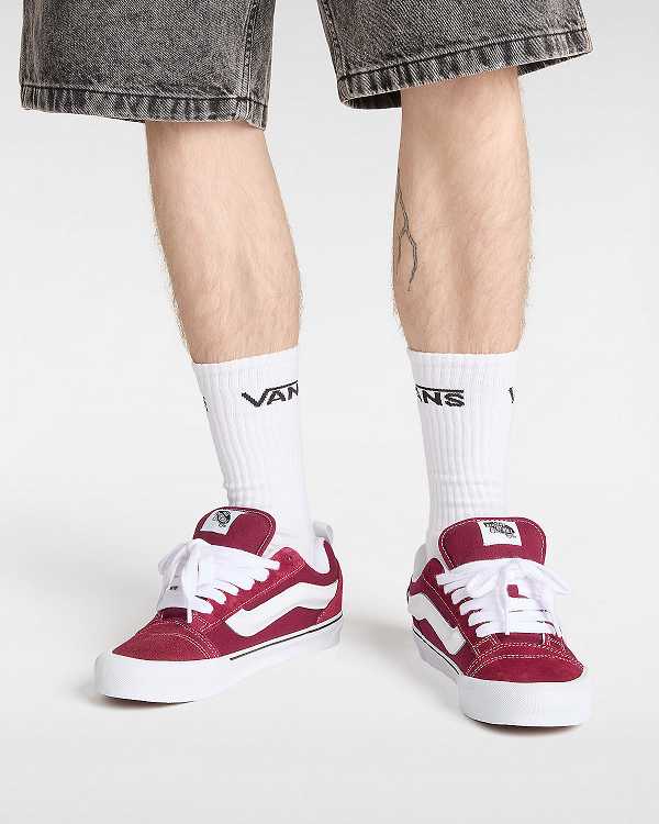 Burgundy Men Vans Knu Skool Sneakers Australia | VN3072196