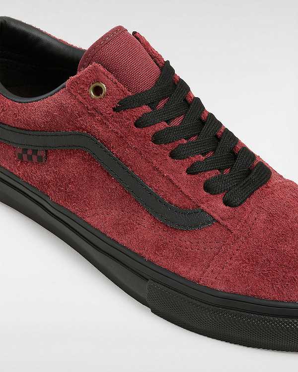 Burgundy Men Vans Old Skool Hairy Suede Skate Shoes Australia | VN5942367