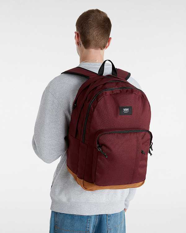 Burgundy Unisex Vans Old Skool Trek Backpacks Australia | VN2108937