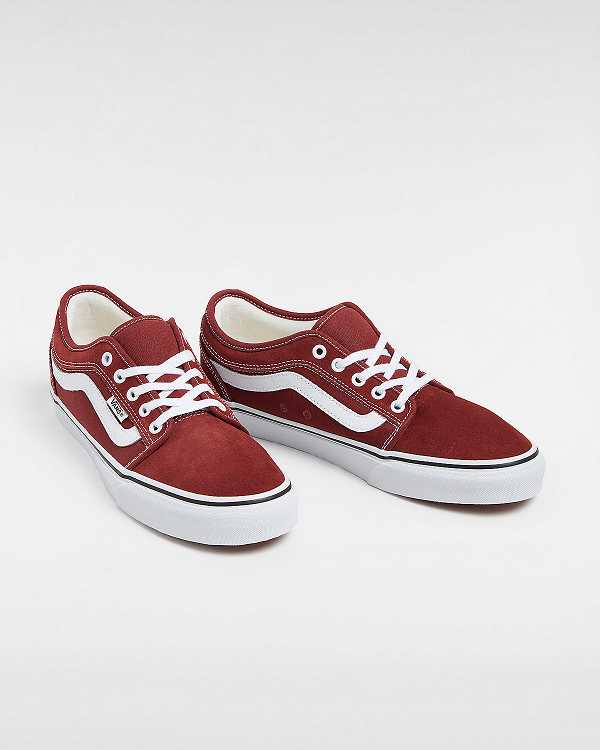 Burgundy Women Vans Chukka Low Sidestripe Skate Shoes Australia | VN0329845