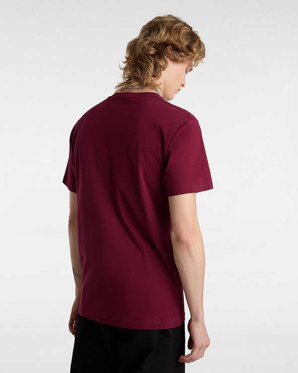 Burgundy Women Vans Classic T Shirts Australia | VN7296031