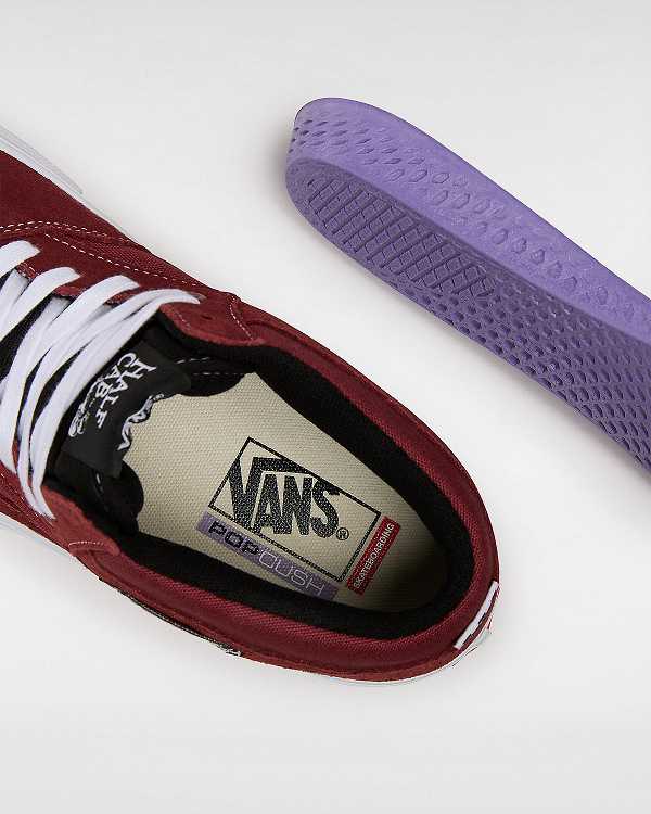 Burgundy Women Vans Half Cab Skate Shoes Australia | VN4036529