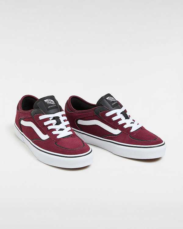 Burgundy Women Vans Rowley Classic Sneakers Australia | VN9716083