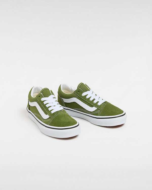 Green Kids' Vans Old Skool (4-8 Years) Sneakers Australia | VN7504293