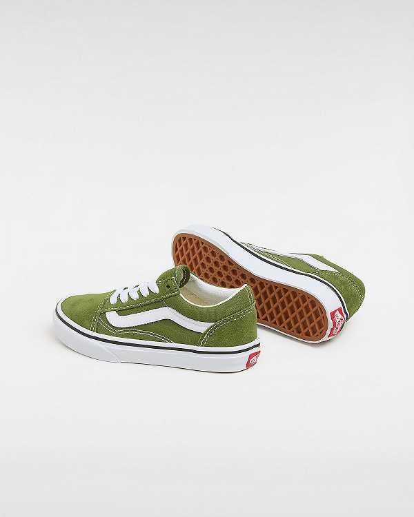 Green Kids' Vans Old Skool (4-8 Years) Sneakers Australia | VN7504293