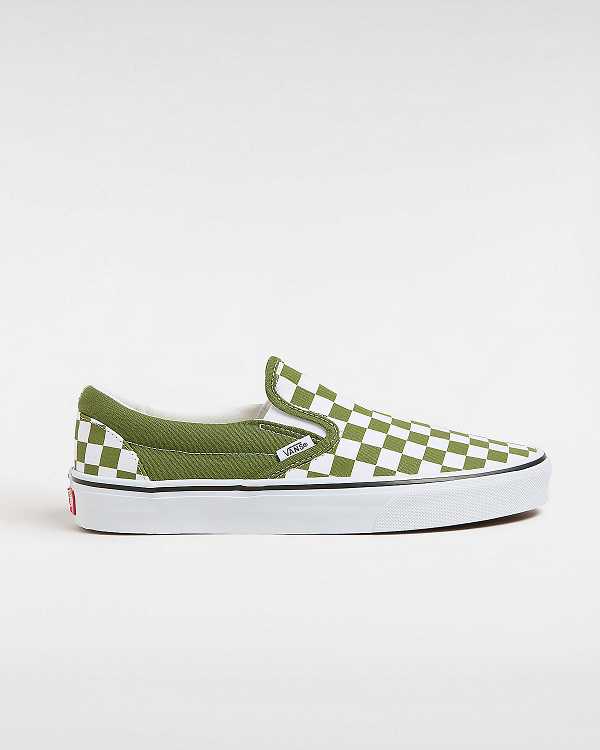 Green Men Vans Classic Checkerboard Slip On Shoes Australia | VN4389072